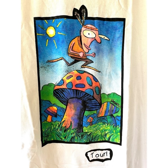 Lee Vintage Sz XL 90s Cotton Mushroom White Crew Neck Tee Shirt NEW Pullover - Picture 1 of 7